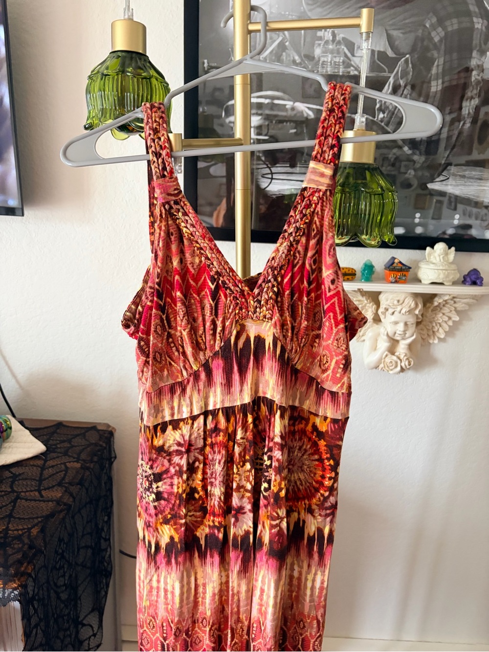 Cable & Gauge Boho Braided Strap Maxi Dress size XL